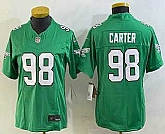 Youth Philadelphia Eagles #98 Jalen Carter Green 2023 FUSE Vapor Limited Throwback Stitched Jersey,baseball caps,new era cap wholesale,wholesale hats